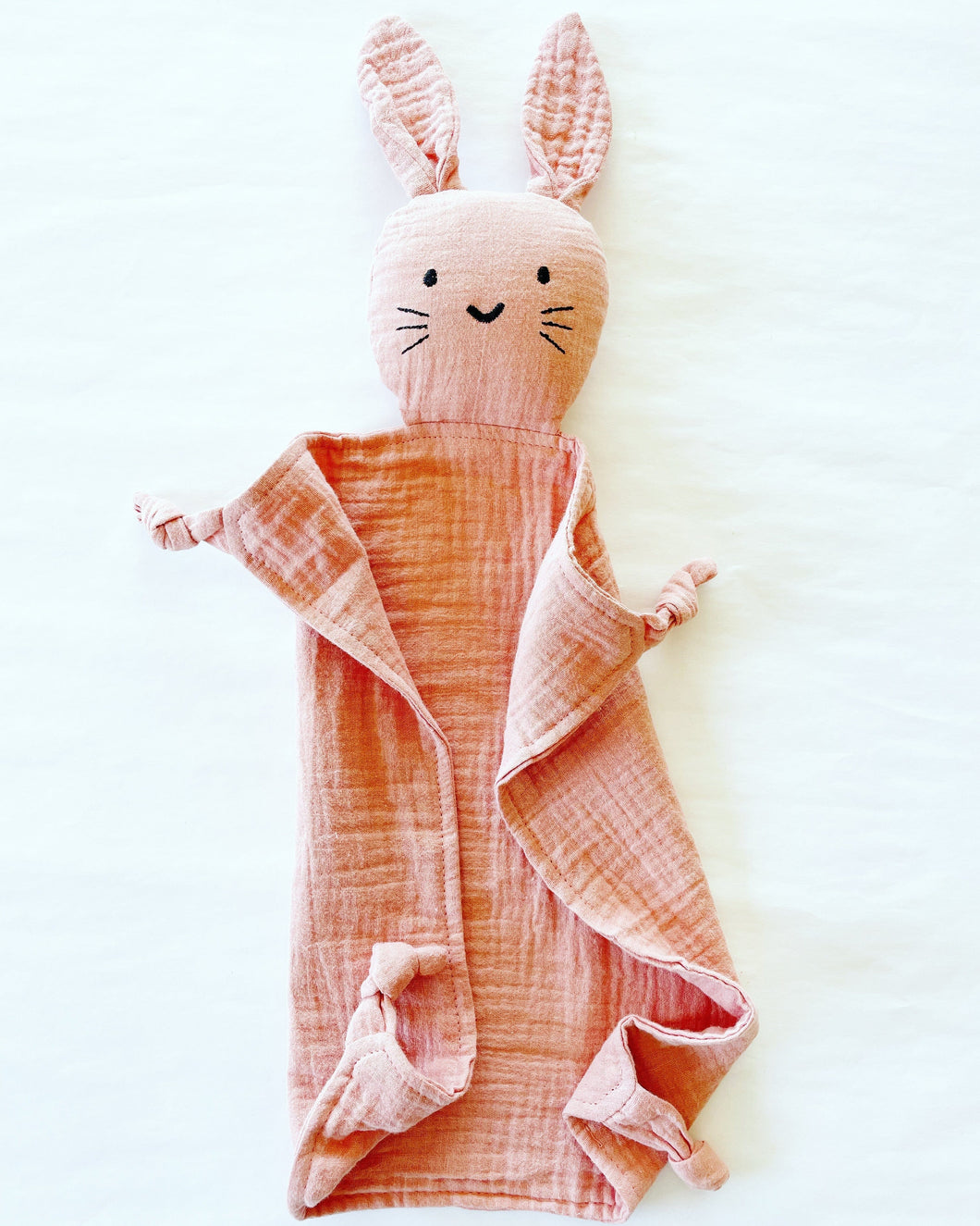 Bookywoo Baby Soothers Pink Organic Cotton Bunny Comforter