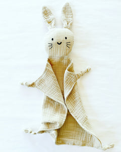 Bookywoo Baby Soothers Tan Organic Cotton Bunny Comforter